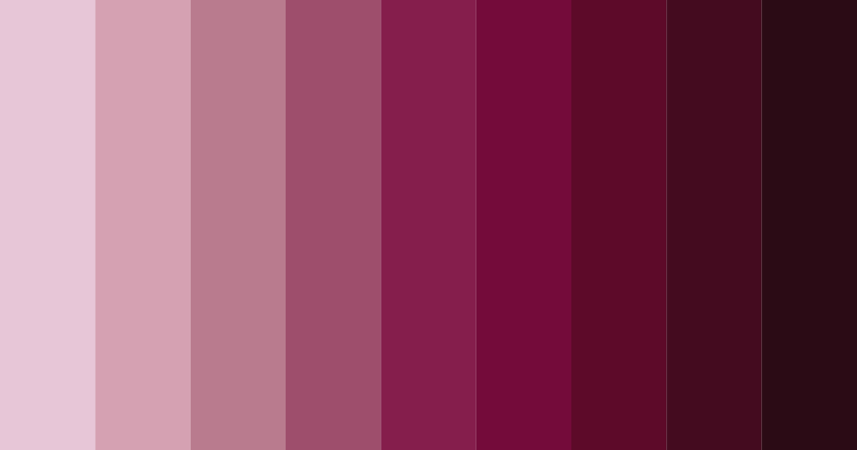 Download dark wine shades color palette PNG image (landscape)