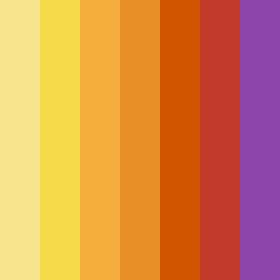 Download autumn blaze color palette PNG image (square)