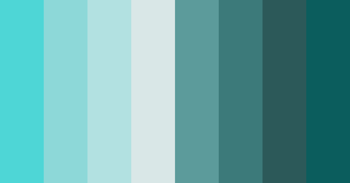 Download tropical teal oasis color palette PNG image (landscape)