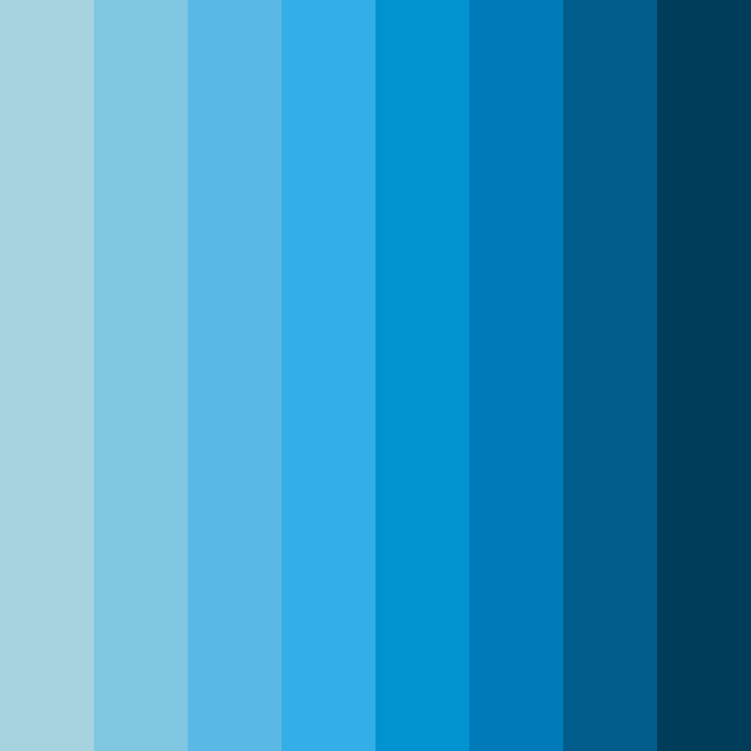 Download light blue shades color palette PNG image (square)