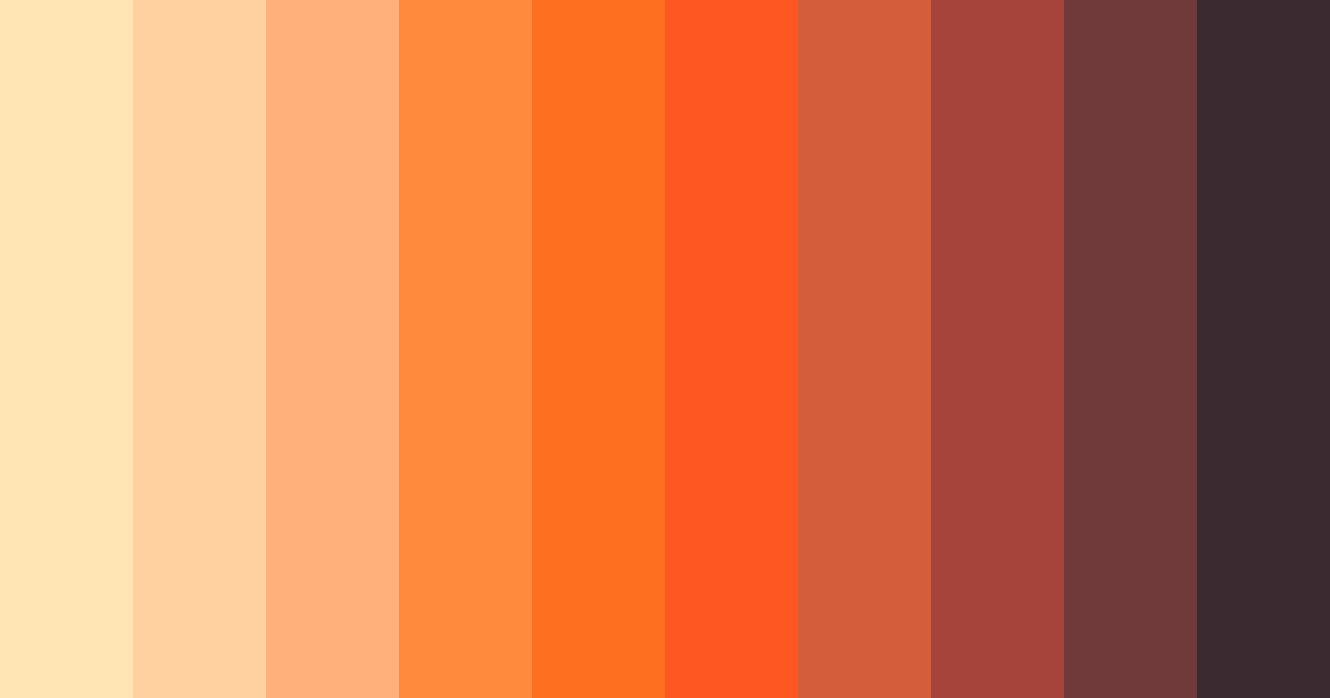 Download autumn ember glow color palette PNG image (landscape)