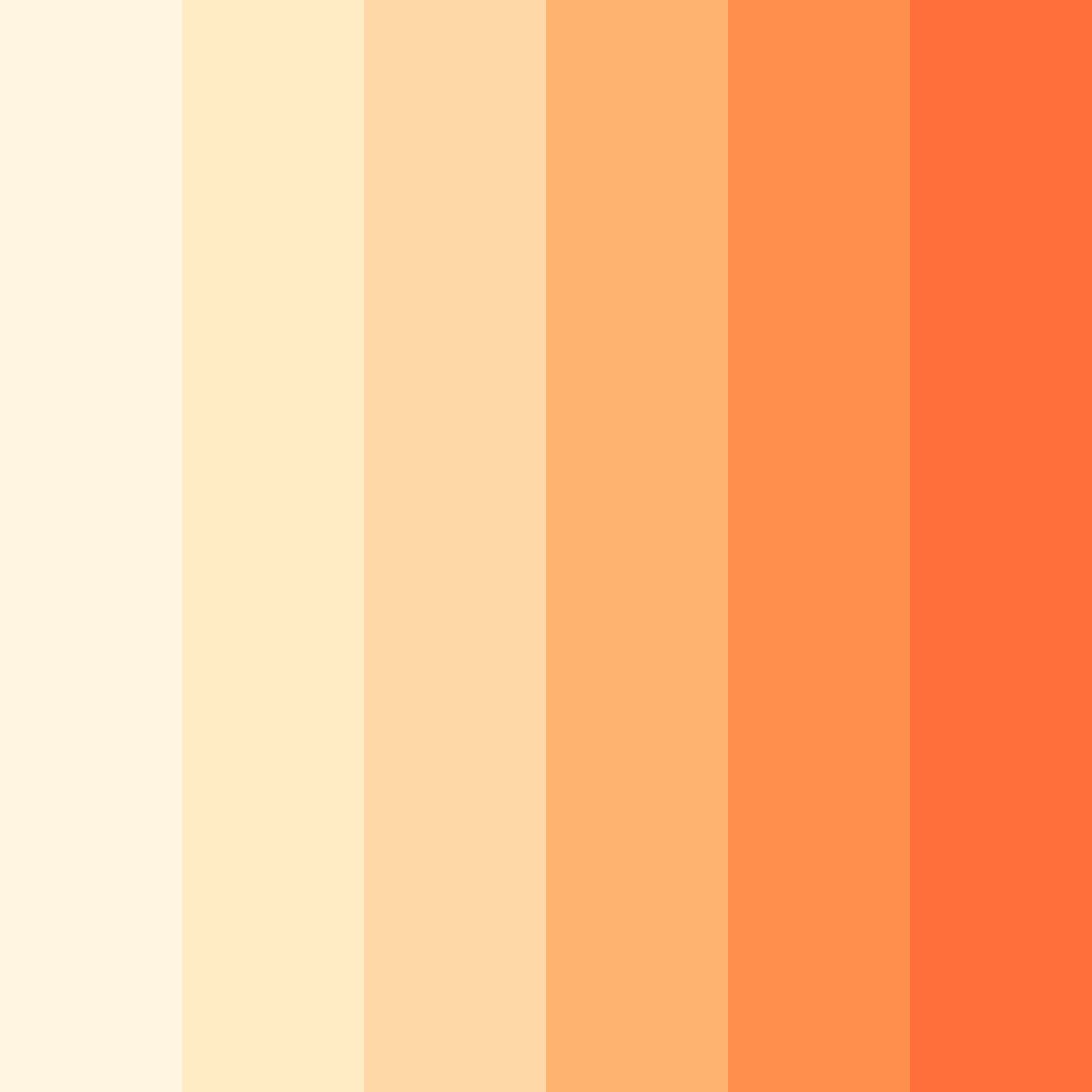 Download creamy sunset color palette PNG image (square)
