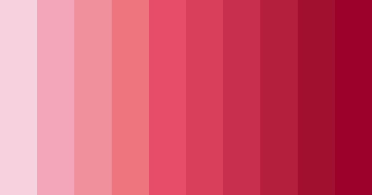 Download warm pink shades color palette PNG image (landscape)