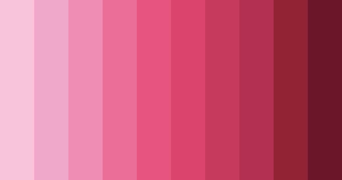 Download friendly pink shades color palette PNG image (landscape)