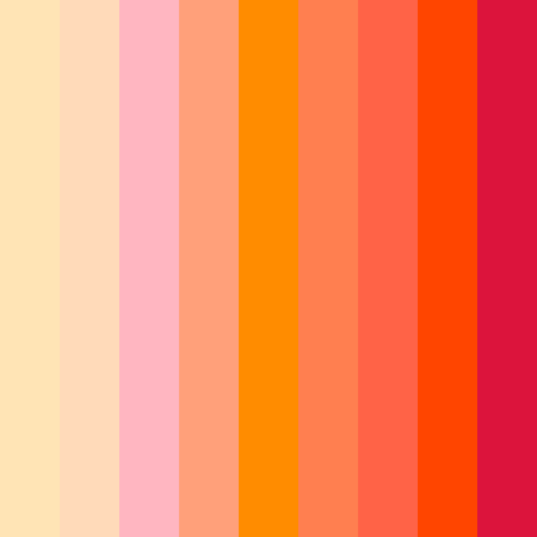 Download warm red color palette PNG image (square)