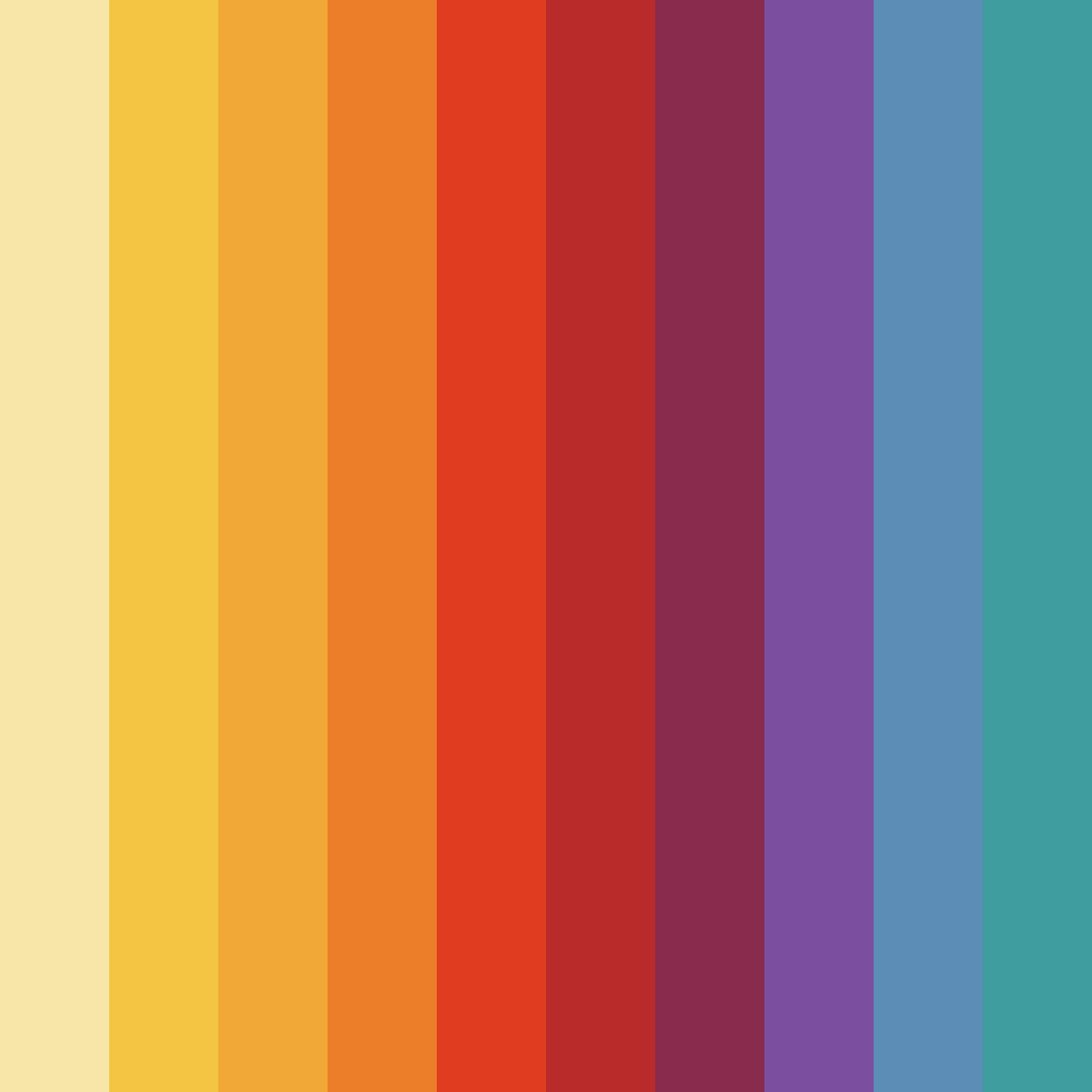 Download sunset serenade color palette PNG image (square)