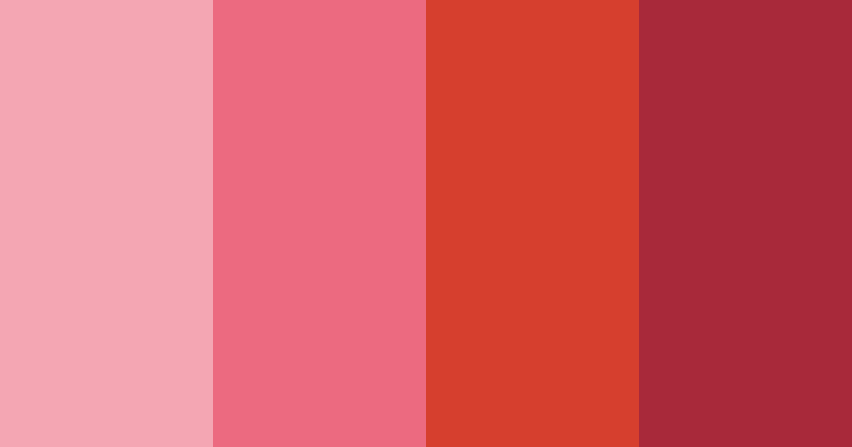 Download blushing crimson color palette PNG image (landscape)