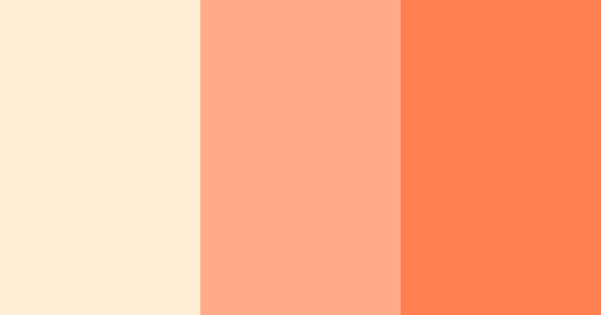 Download peachy coral color palette PNG image (landscape)