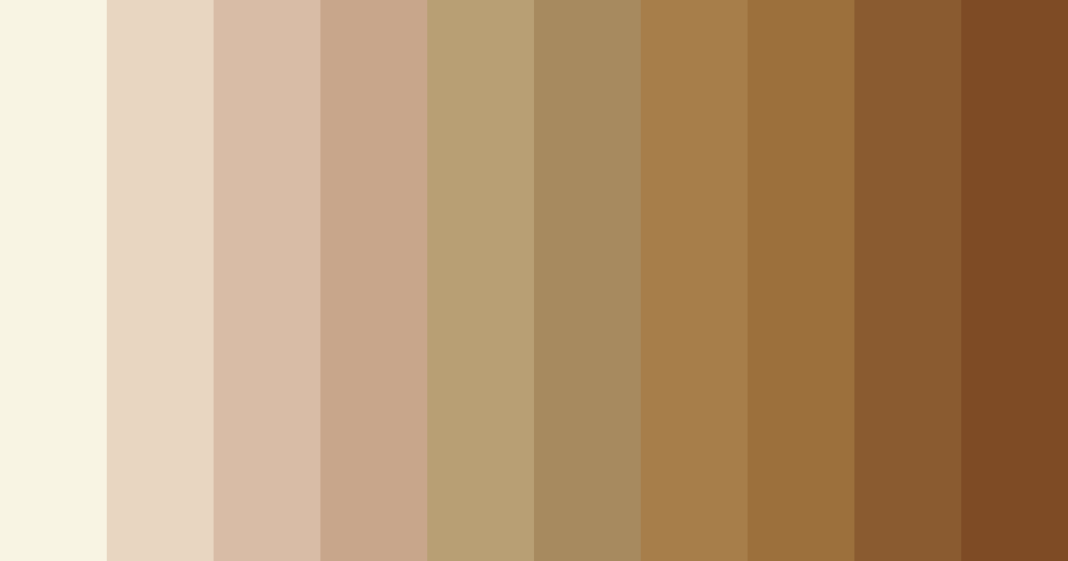 Download shades of ivory beige color palette PNG image (landscape)