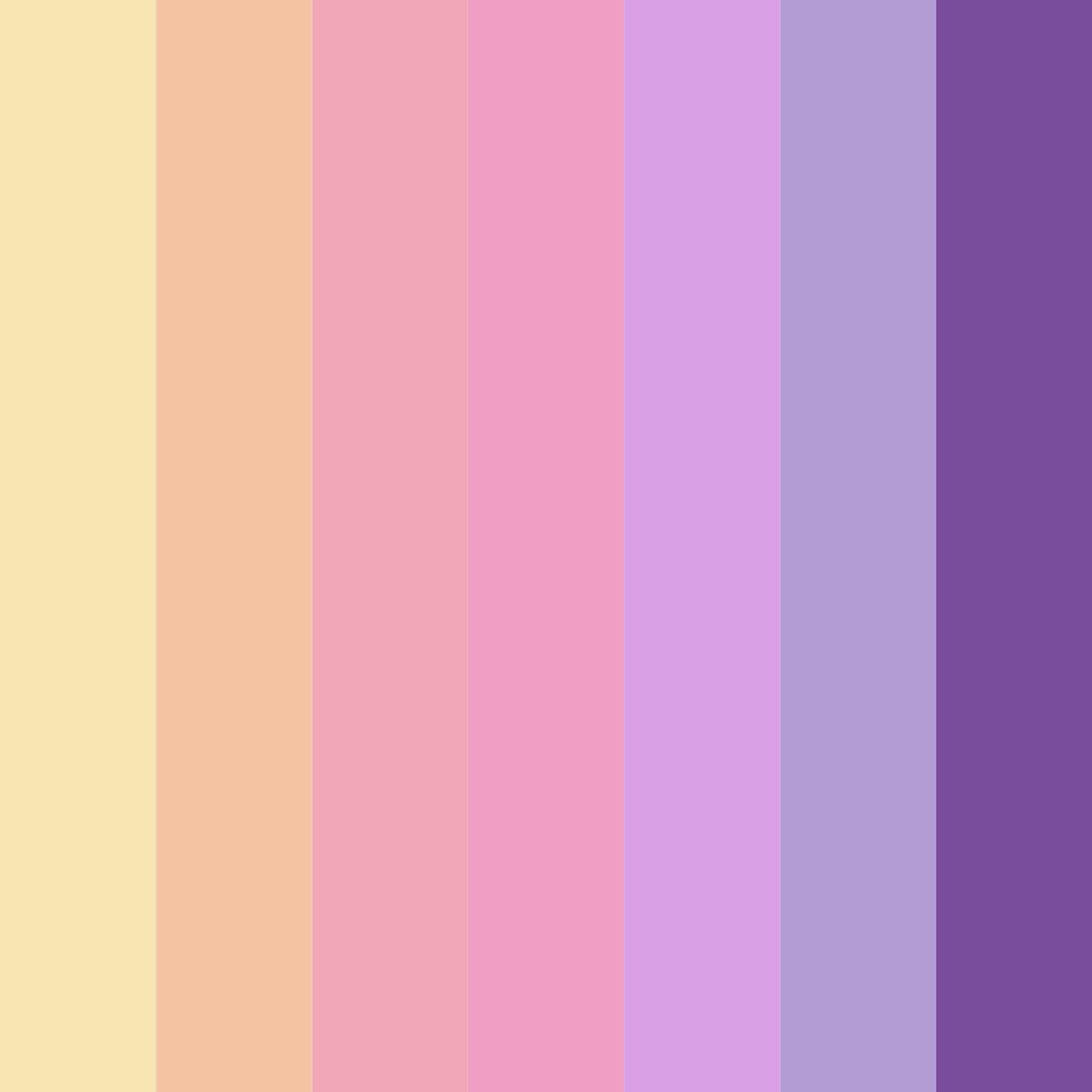 Download dreamy delight color palette PNG image (square)
