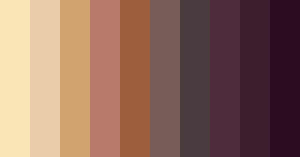 Download luxury brown color palette PNG image (landscape)