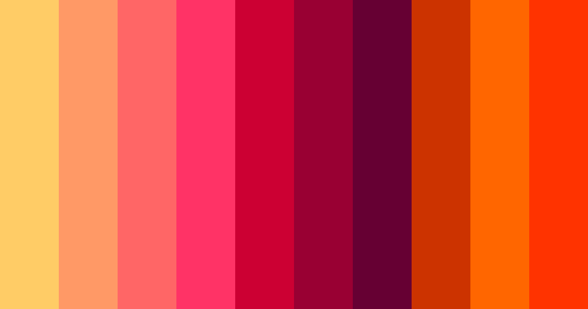 Download fiery red color palette PNG image (landscape)