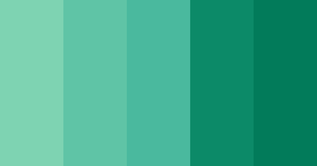 Download emerald oasis color palette PNG image (landscape)