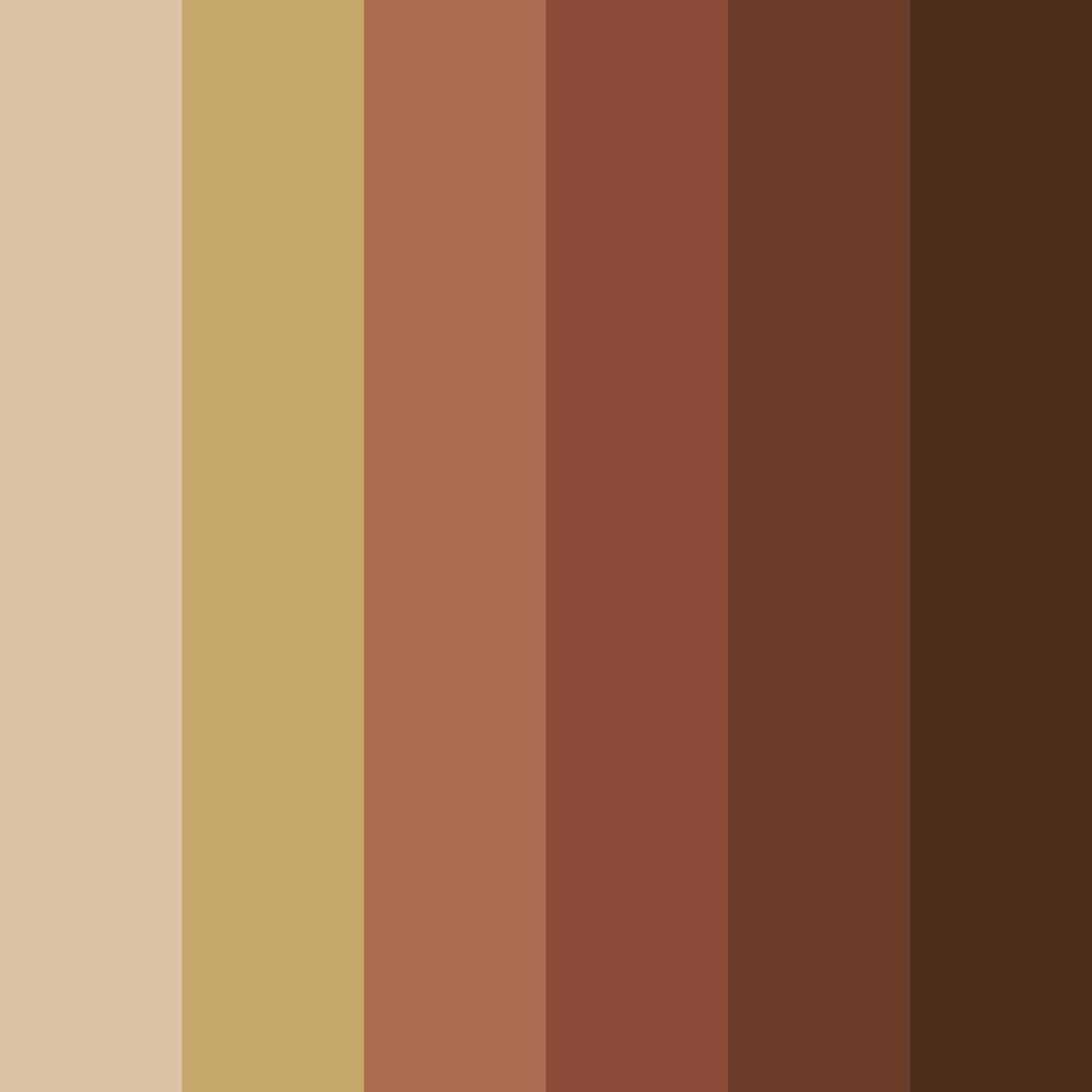 Download earthy brown color palette PNG image (square)