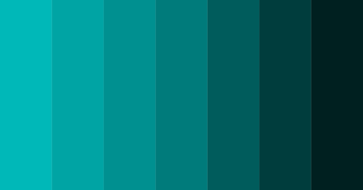 Download teal tides color palette PNG image (landscape)