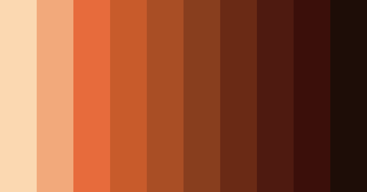 Download spicy brown color palette PNG image (landscape)