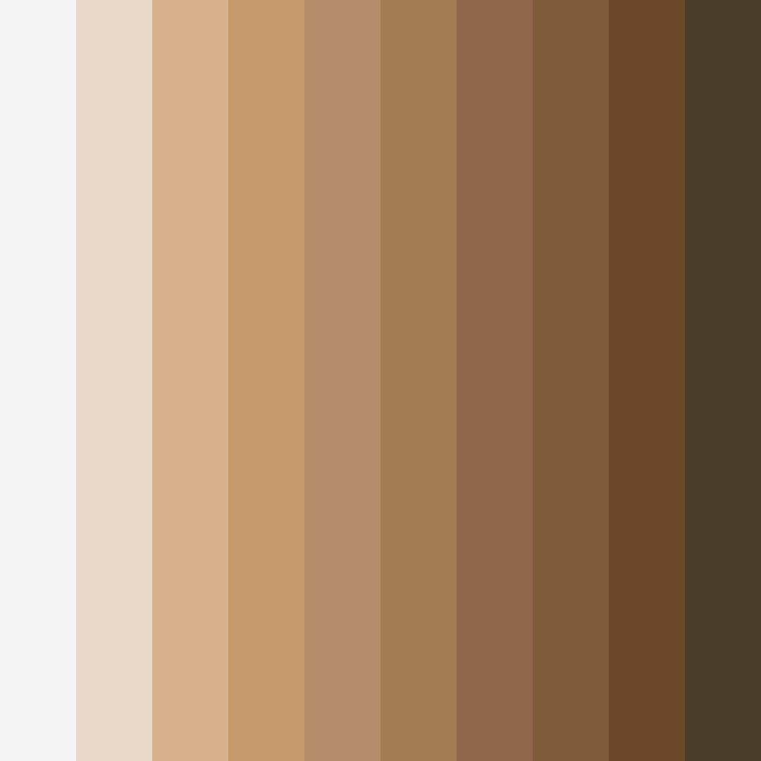 Download creamy brown color palette PNG image (square)