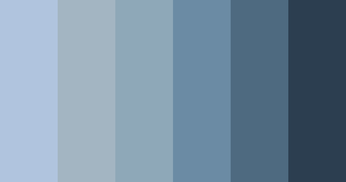 Download melancholy blues color palette PNG image (landscape)