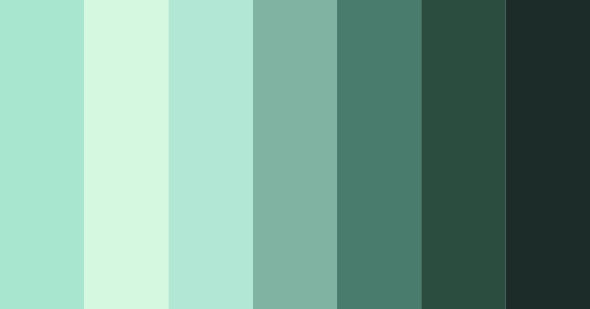 Download emerald shadows color palette PNG image (landscape)