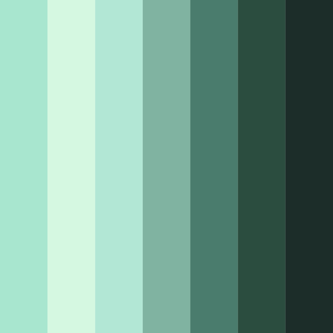 Download emerald shadows color palette PNG image (square)
