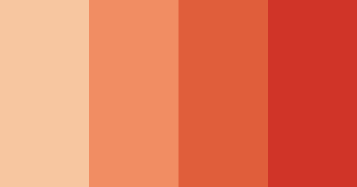 Download warm coral color palette PNG image (landscape)