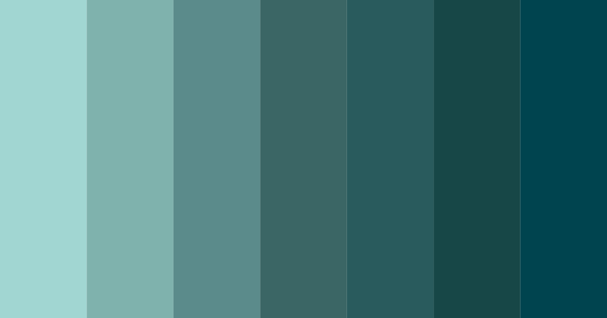 Download deep aqua serenity color palette PNG image (landscape)