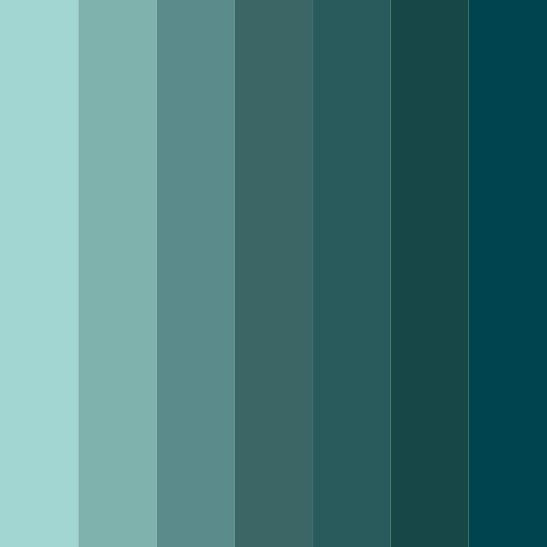Download deep aqua serenity color palette PNG image (square)