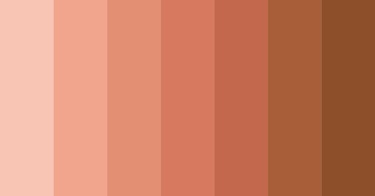 Download shades of peach color palette PNG image (landscape)