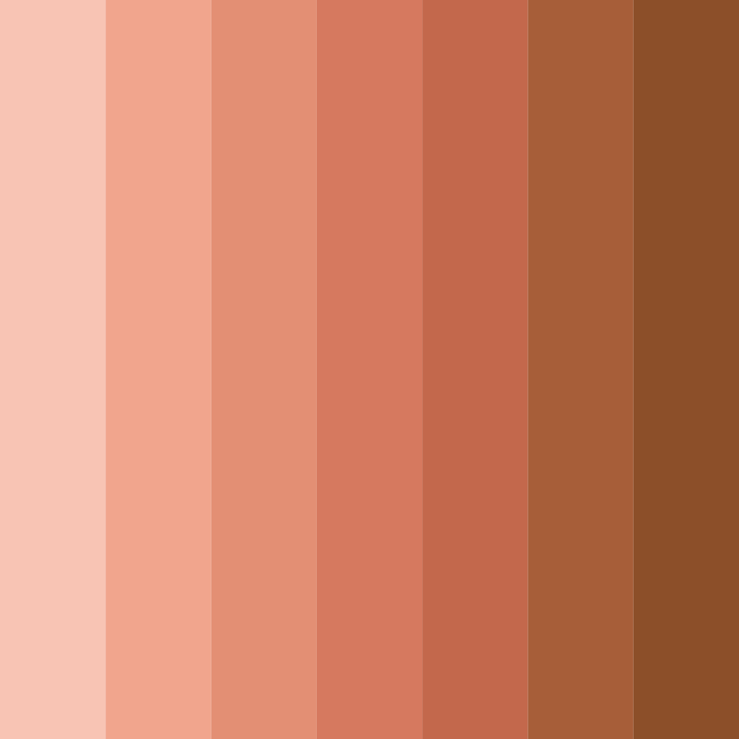 Download shades of peach color palette PNG image (square)
