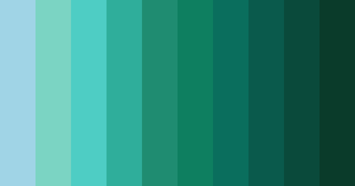Download emerald cascade color palette PNG image (landscape)