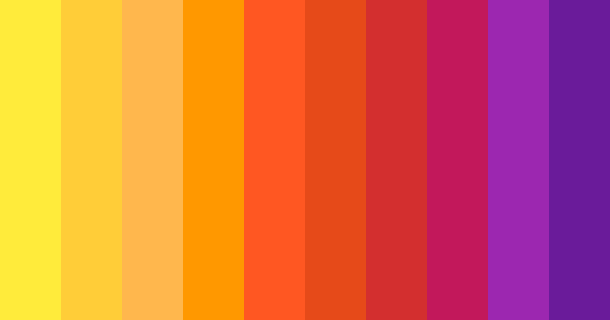 Download tropical sunset vibes color palette PNG image (landscape)