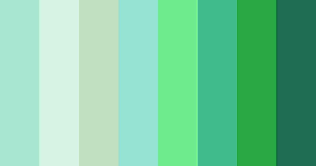 Download emerald serenity color palette PNG image (landscape)