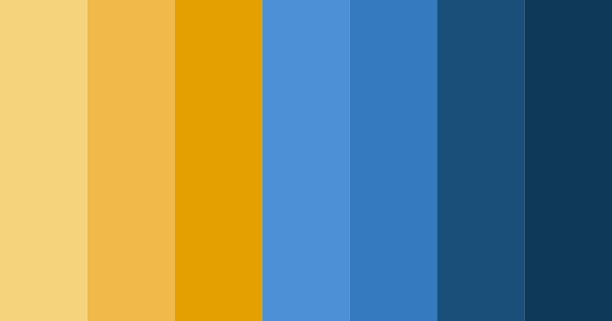 Download golden azure dreams color palette PNG image (landscape)