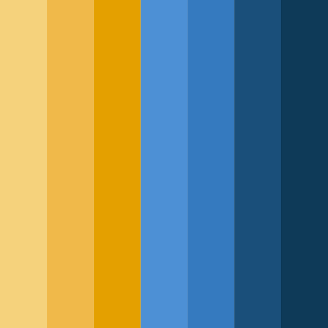 Download golden azure dreams color palette PNG image (square)