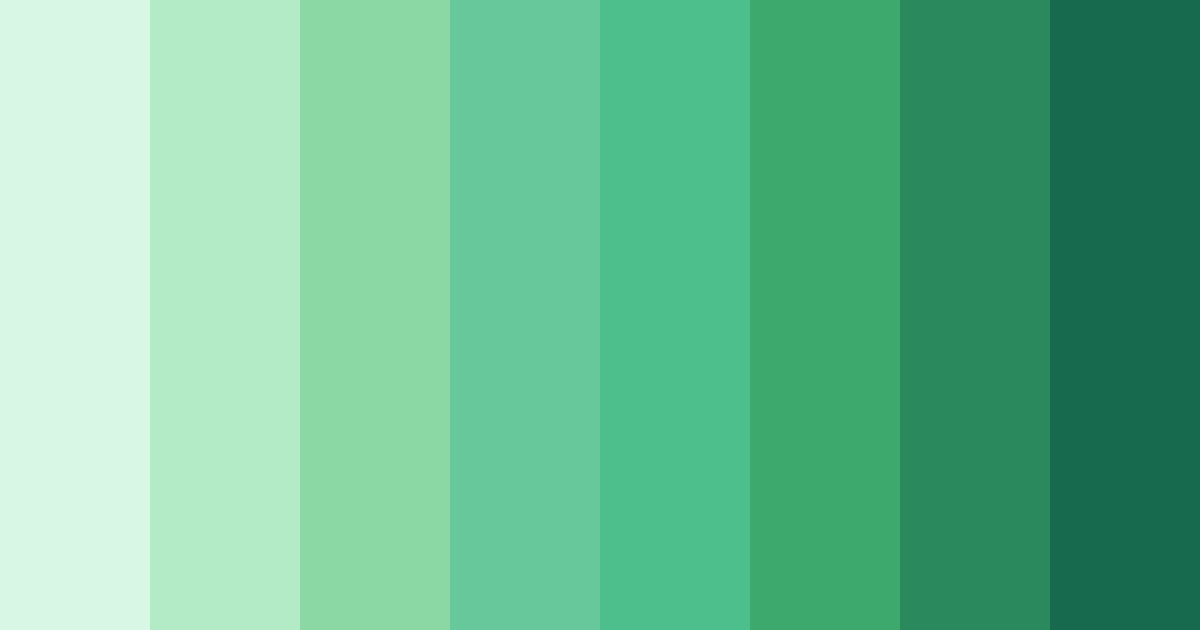 Download pastel green delight color palette PNG image (landscape)