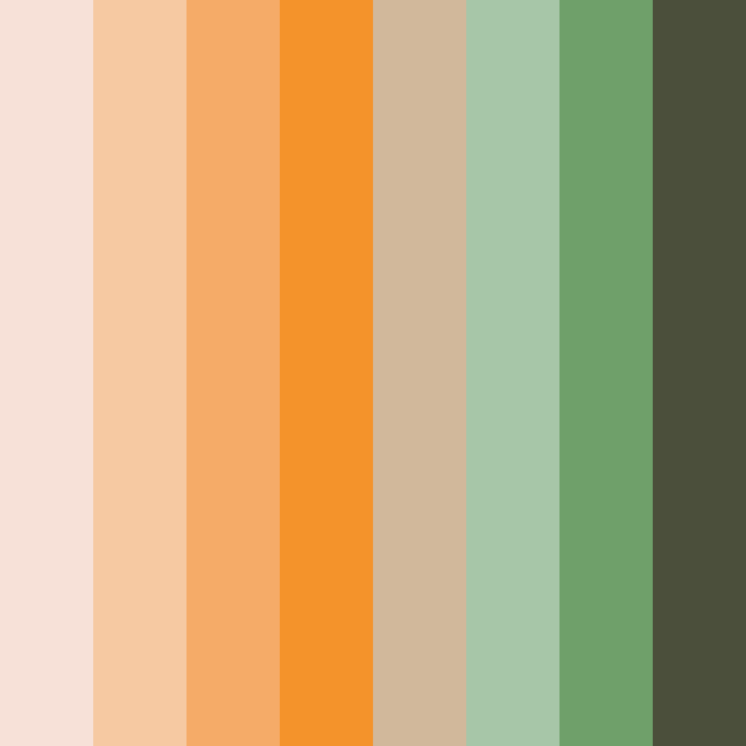 Download warm earthy tones color palette PNG image (square)