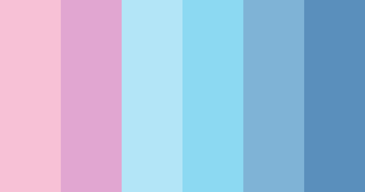 Download baby blue and pink dream color palette PNG image (landscape)