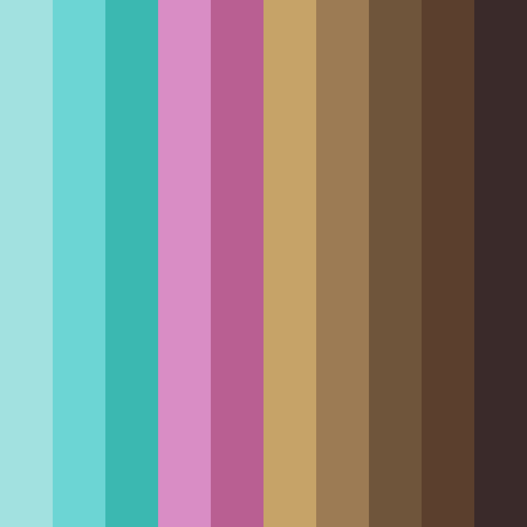 Download turquoise dream color palette PNG image (square)