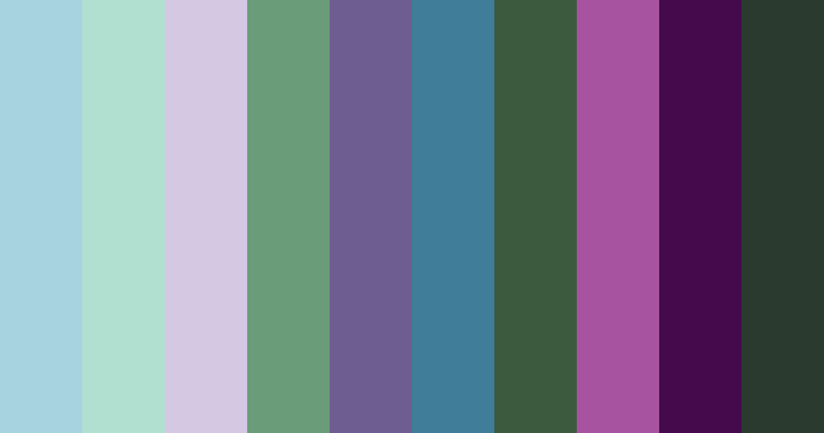 Download vibrant purple and turquoise color palette PNG image (landscape)