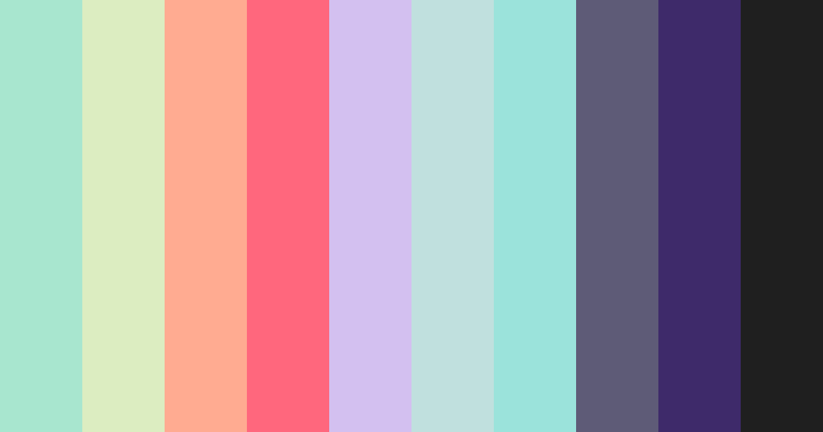 Download shades of green and pink color palette PNG image (landscape)