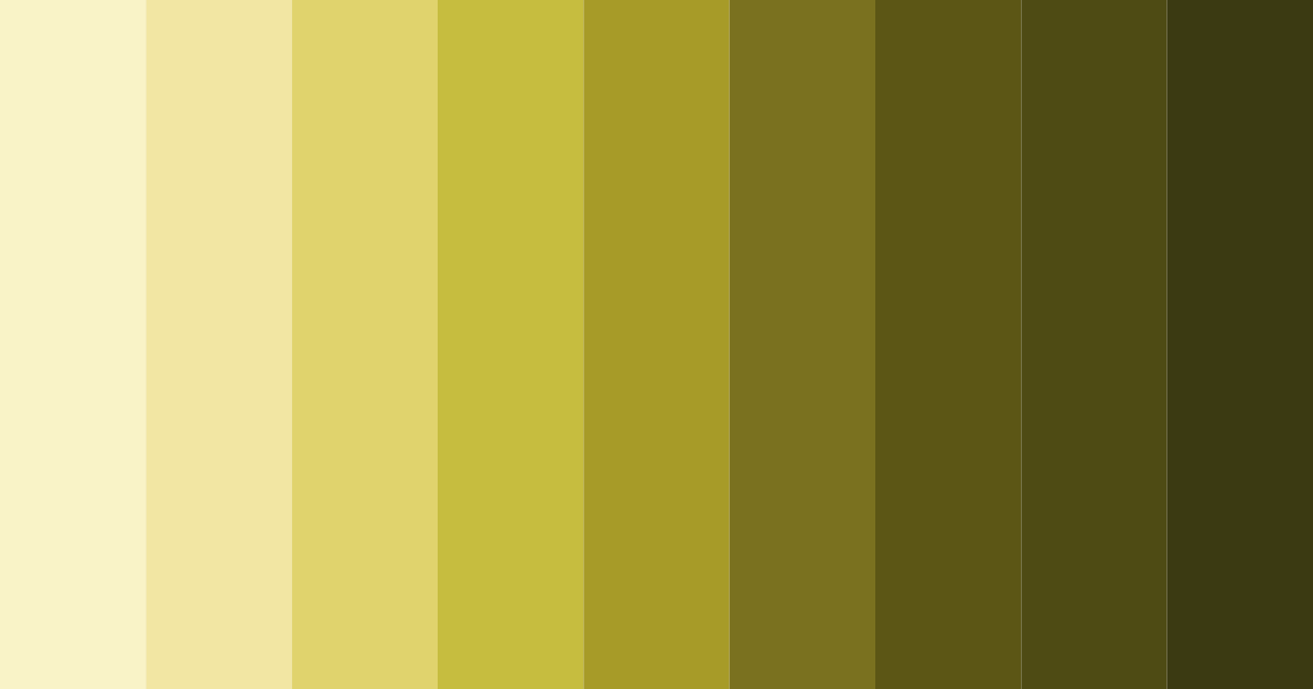 Download shades of yellow color palette PNG image (landscape)