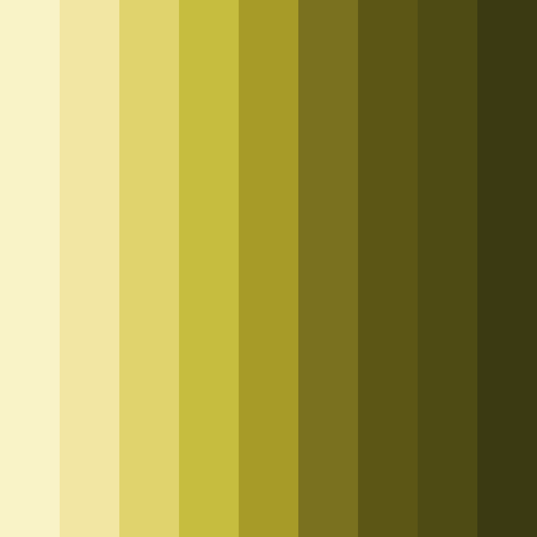 Download shades of yellow color palette PNG image (square)