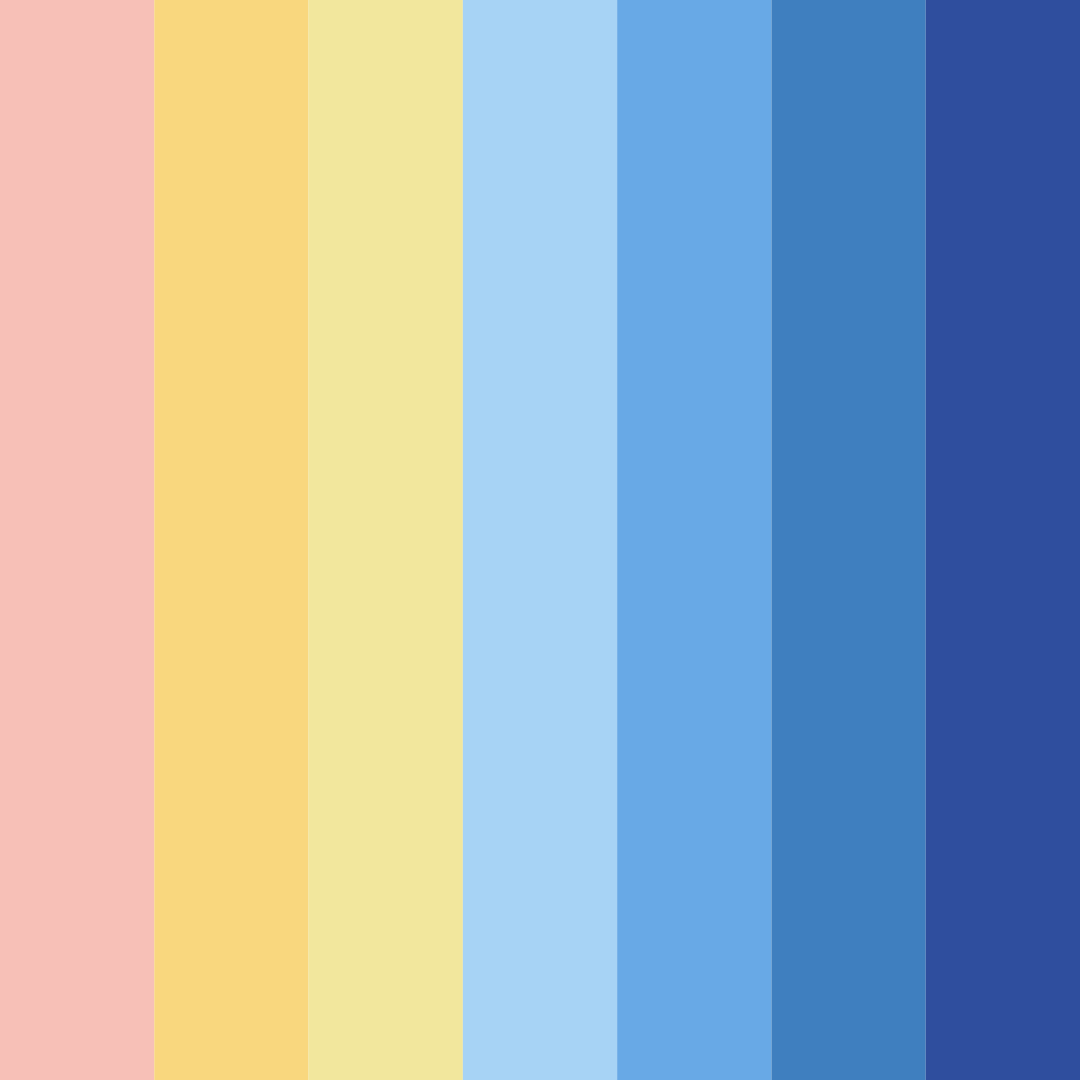 Download vintage spectrum color palette PNG image (square)