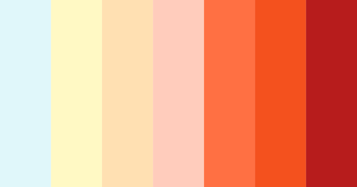 Download tropical harmony color palette PNG image (landscape)