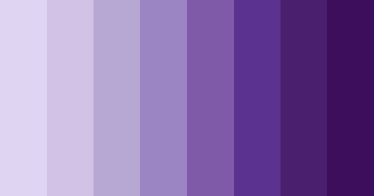 Download purple shades color palette PNG image (landscape)