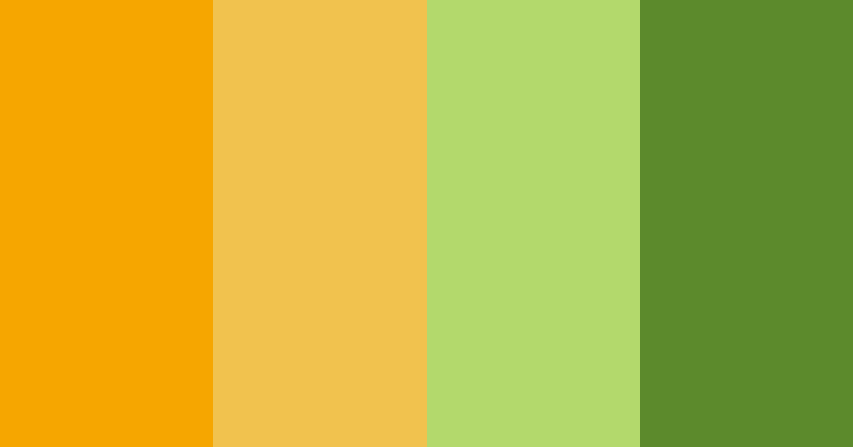 Download orange green shades color palette PNG image (landscape)