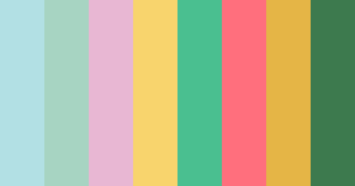 Download colorful garden color palette PNG image (landscape)