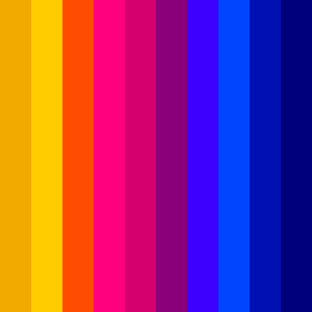 Download vibrant cyberpunk color palette PNG image (square)