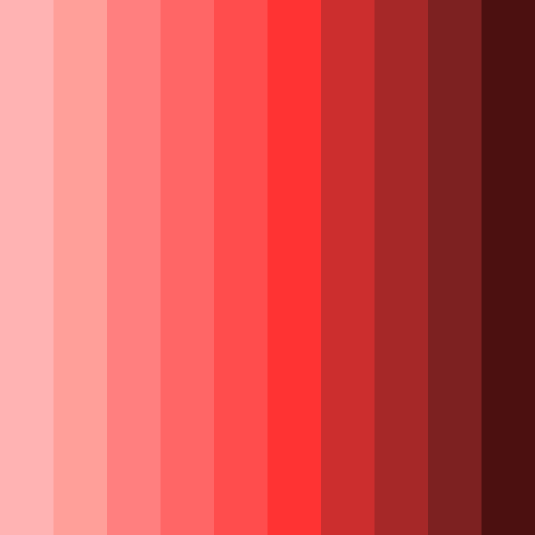 Download red hues color palette PNG image (square)