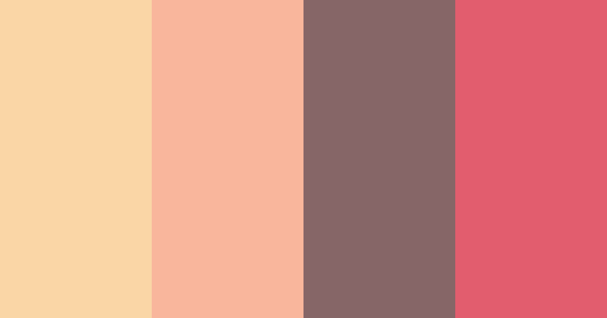 Download rose quartz color palette PNG image (landscape)